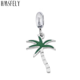 Stainless Steel Coconut Palm Charms Prickly Pear Pendant 4pcs