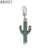 Stainless Steel Coconut Palm Charms Prickly Pear Pendant 4pcs