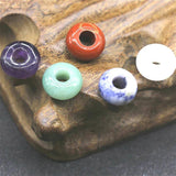 5pcs 8x14mm Natural Crystal Large Hole Abacus Beads Jewelry Making DIY