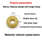 5pcs 8x14mm Natural Crystal Large Hole Abacus Beads Jewelry Making DIY