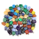 10pcs Natural Healing Crystal Gems Pendants Amethysts Rose Quartzs DIY Necklace