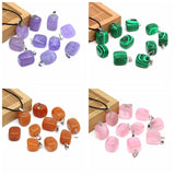 10pcs Natural Healing Crystal Gems Pendants Amethysts Rose Quartzs DIY Necklace