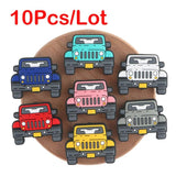 10Pcs Off-road Vehicle Animal Silicone Beads for DIY Pacifier Chain