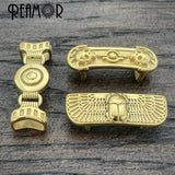 2pcs Egyptian Skull Punk Slider Bead for Leather DIY Men Jewelry Making