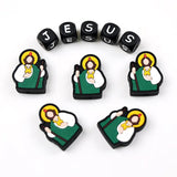 10pcs Jesus Silicone Beads Teether Chewing Teeth DIY Nipple Chain Jewelry
