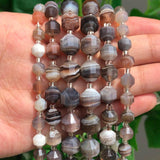 Natural Faceted Stone Beads Epidotes Amethyst Quartz Agate Amazonite 7.5''