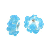 Engraving Flower Lampwork Glass Beads For DIY Jewelry Making