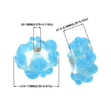 Engraving Flower Lampwork Glass Beads For DIY Jewelry Making