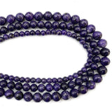Purple Charoite Round Gem Stone Beads 6/8/10MM