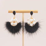 Real Fur Mink Tassel Earrings Accessories Diy Jewelry Making