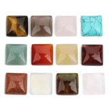 5pcs Agate Ring Surface DIY Jewelry Accessories 16mm Sandstone Square