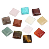 5pcs Agate Ring Surface DIY Jewelry Accessories 16mm Sandstone Square