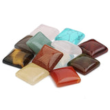 5pcs Agate Ring Surface DIY Jewelry Accessories 16mm Sandstone Square