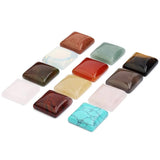 5pcs Agate Ring Surface DIY Jewelry Accessories 16mm Sandstone Square