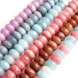 5*8mm Angelite Pink Morganite Spacer Rondelle Loose Stone Beads 15'' Strand