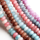 5*8mm Angelite Pink Morganite Spacer Rondelle Loose Stone Beads 15'' Strand