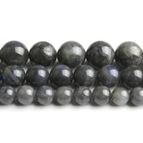 Grey Labradorite Moonstone Round Loose Beads for DIY Bracelet Making