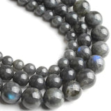 Grey Labradorite Moonstone Round Loose Beads for DIY Bracelet Making