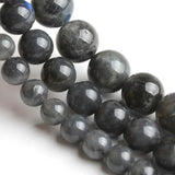 Grey Labradorite Moonstone Round Loose Beads for DIY Bracelet Making
