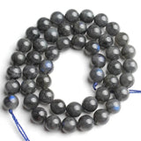 Grey Labradorite Moonstone Round Loose Beads for DIY Bracelet Making