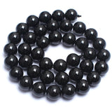 Natural Tourmaline Stone Beads Round Loose Beads For Jewelry Making 15 inch