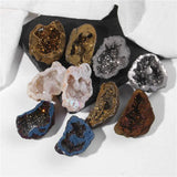 Natural Stone Cluster Healing Stone Agates Crystal Charm Pendant