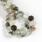 Green Ghost Quartz Beads Crystal Round Loose Spacer Stone Beads 7.5''