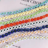 Sunflower Smiley Face Ceramic Beads for DIY Jewelry Making
