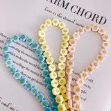Sunflower Smiley Face Ceramic Beads for DIY Jewelry Making