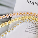Sunflower Smiley Face Ceramic Beads for DIY Jewelry Making