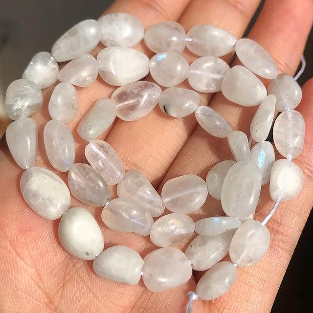 Moonstone Gems Beads for Jewelry Making 15'' Strand