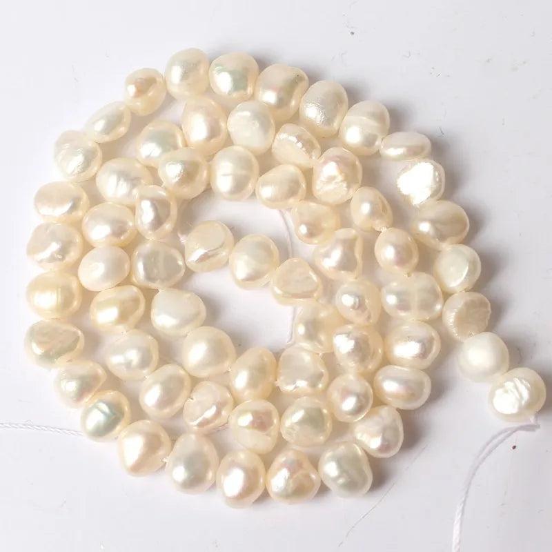 6-7mm Pink Freshwater Pearl Irregular Beads DIY Bracelet 15''
