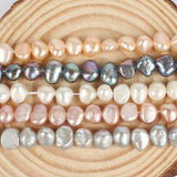 6-7mm Pink Freshwater Pearl Irregular Beads DIY Bracelet 15''