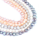 6-7mm Pink Freshwater Pearl Irregular Beads DIY Bracelet 15''