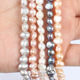 6-7mm Pink Freshwater Pearl Irregular Beads DIY Bracelet 15''