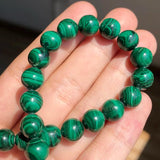 Green Malachite Stone Beads Round Beads for Jewelry Making 7.5 Inch