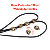 Small Skull Hair Rope Skeleton Beads Braided Dreadlock Cuffs