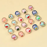 10pcs Cartoon Cattle Santa Round Beads for DIY Jewelry Making