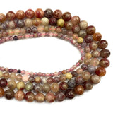 Pink Tourmaline Round Gem Stone Beads 6/8/10MM