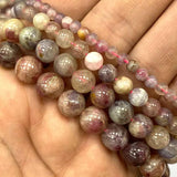 Pink Tourmaline Round Gem Stone Beads 6/8/10MM