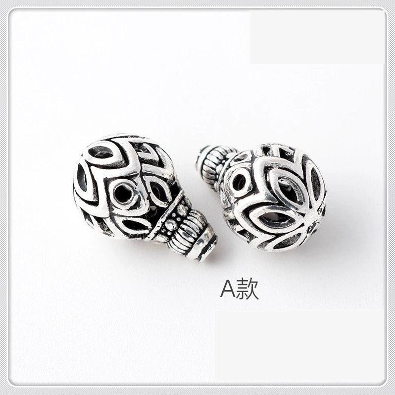 10 PCS Tibetan Silver Tee Pagoda Spacer Bead Buddha Head Loose Beads
