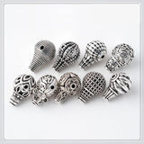 10 PCS Tibetan Silver Tee Pagoda Spacer Bead Buddha Head Loose Beads