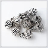 10 PCS Tibetan Silver Tee Pagoda Spacer Bead Buddha Head Loose Beads