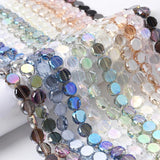 10mm Oblate Crystal Beads Round Charms Pendant Glass Loose Spacer Beads