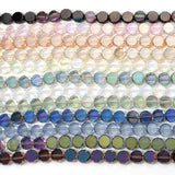 10mm Oblate Crystal Beads Round Charms Pendant Glass Loose Spacer Beads