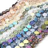 10mm Oblate Crystal Beads Round Charms Pendant Glass Loose Spacer Beads