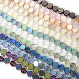 10mm Oblate Crystal Beads Round Charms Pendant Glass Loose Spacer Beads