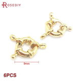 Brass Spring Round Clasps Necklace Connect Clasps Diy Jewelry Making Supplies