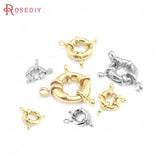 Brass Spring Round Clasps Necklace Connect Clasps Diy Jewelry Making Supplies