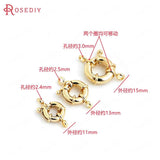 Brass Spring Round Clasps Necklace Connect Clasps Diy Jewelry Making Supplies